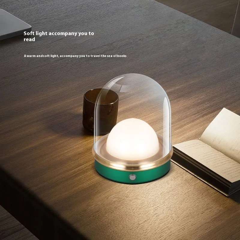 Minimalist acrylic night light 110x130mm with 3W battery-powered LED in orange red green for bedside table decor