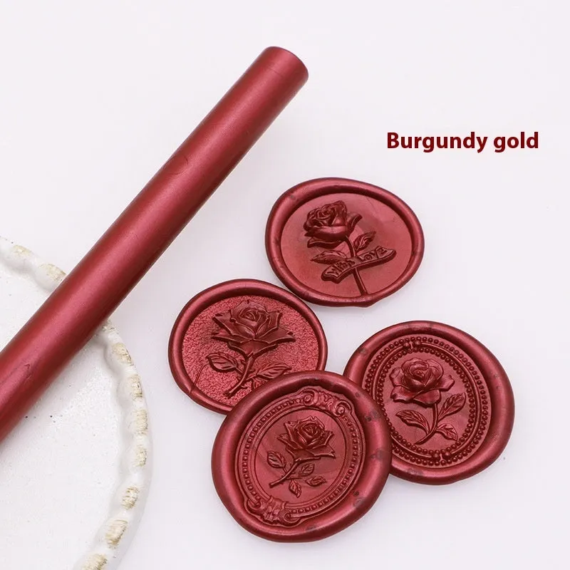 Round wax seal stick 11mm x 13mm in gold colour for envelope sealing with paint gun