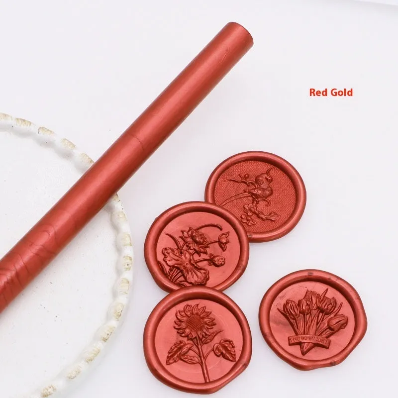 Round wax seal stick 11mm x 13mm in gold colour for envelope sealing with paint gun