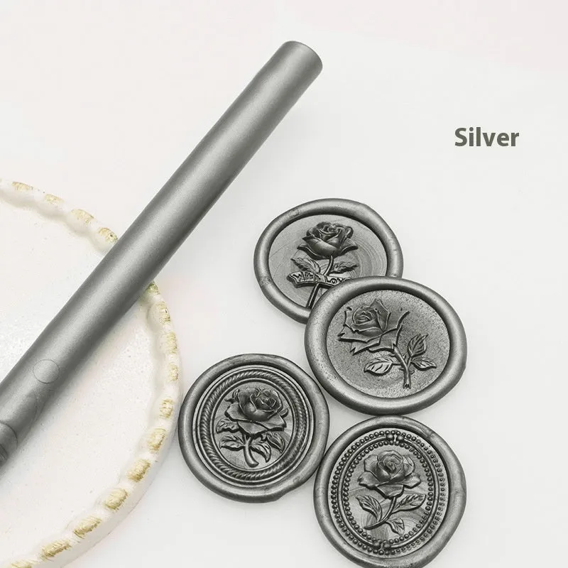 Round wax seal stick 11mm x 13mm in gold colour for envelope sealing with paint gun