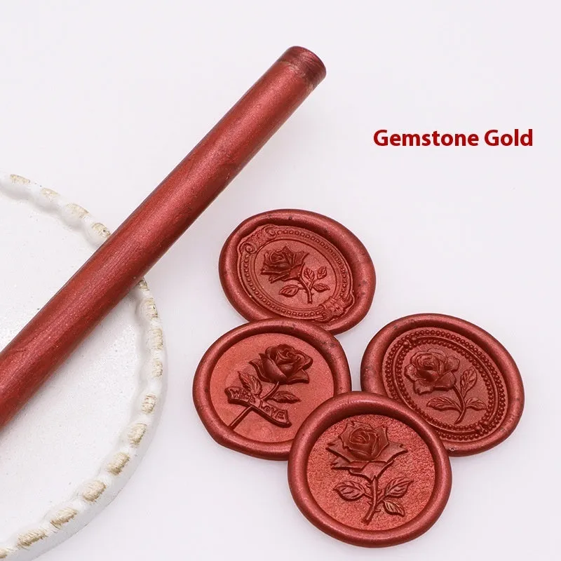 Round wax seal stick 11mm x 13mm in gold colour for envelope sealing with paint gun