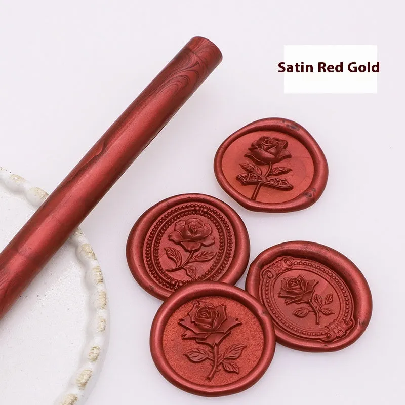 Round wax seal stick 11mm x 13mm in gold colour for envelope sealing with paint gun