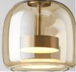 Single-head hanging glass pendant lamp with iron body, adjustable height 1.5m, clear shade, simple modern style