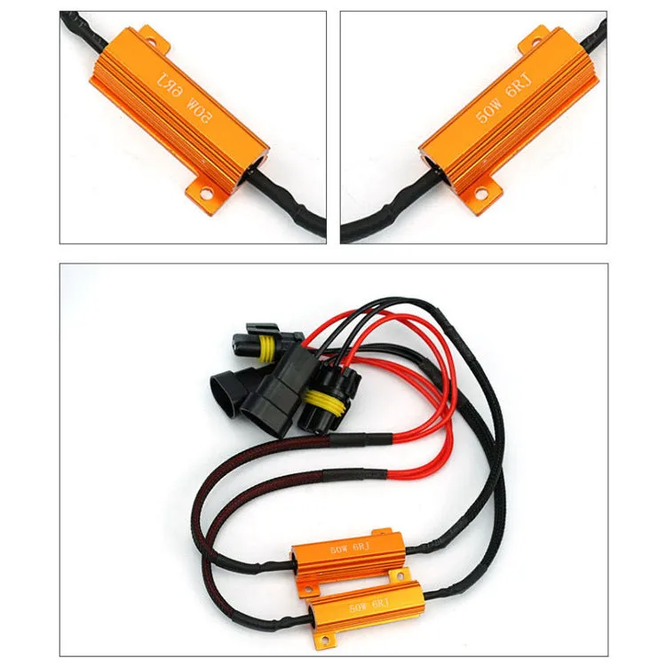 H11HID decoder aluminium case resistor 50W6R cylindrical winding for automotive HID error cancellation