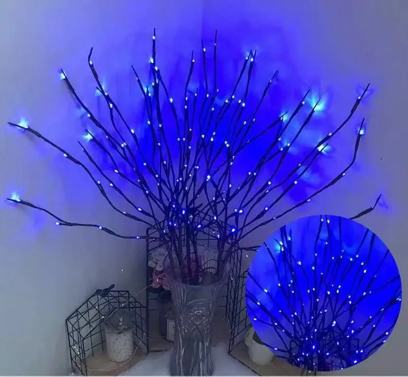 LED simulation branch tree light in a vase with multiple colour illumination options