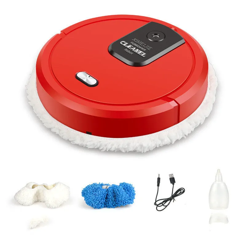 Automatic spray sweeping and mopping robot cleaner in various colours for home floor maintenance