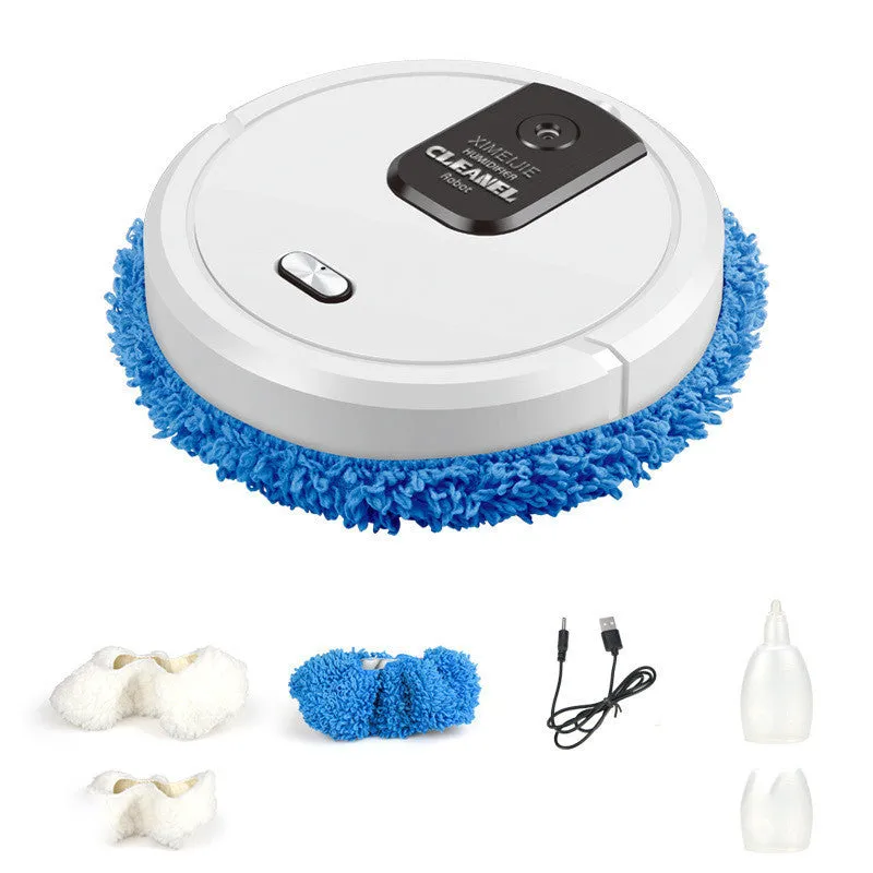 Automatic spray sweeping and mopping robot cleaner in various colours for home floor maintenance