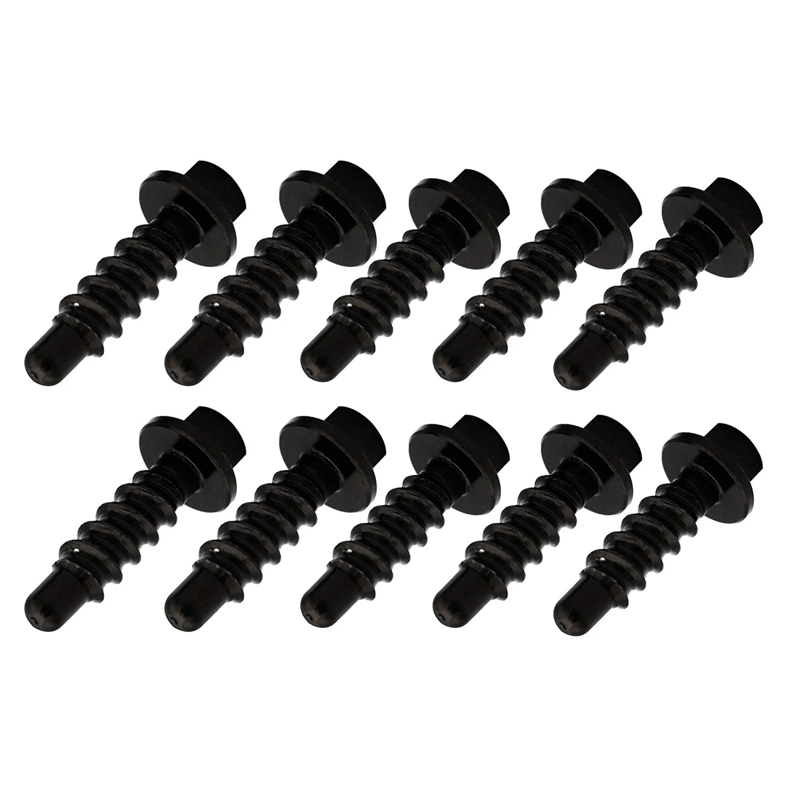 Ten self-tapping T6061 aluminium screws in mixed colours orange blue black red for KTM off-road motorcycle modification