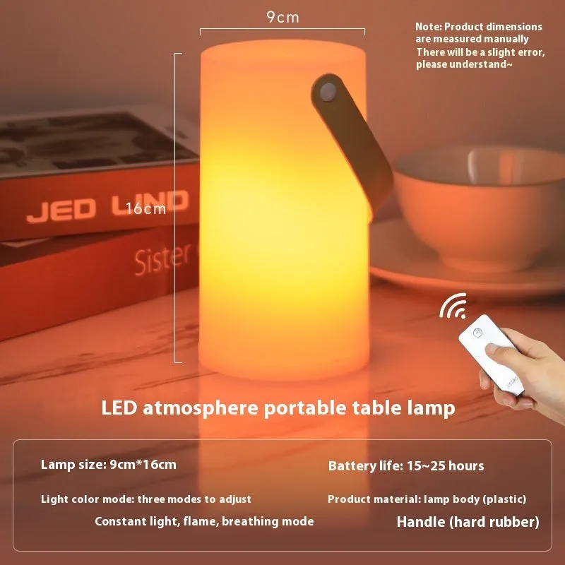Outdoor charging retro campsite lamp with flame mode, 9x16cm PS acrylic construction