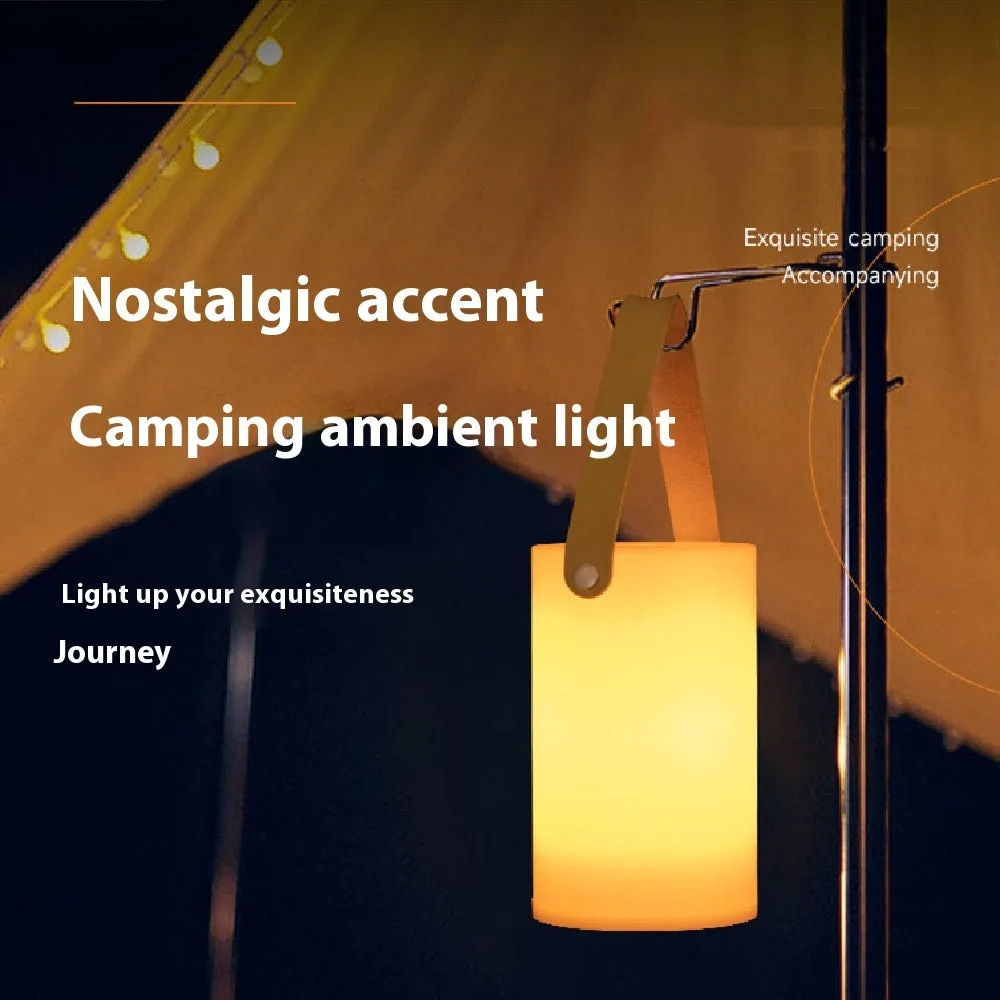 Outdoor charging retro campsite lamp with flame mode, 9x16cm PS acrylic construction