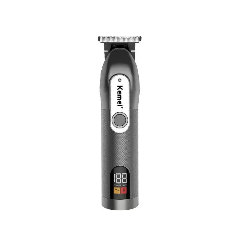 LCD digital display USB high power electric hair clipper in gold and black with limit combs