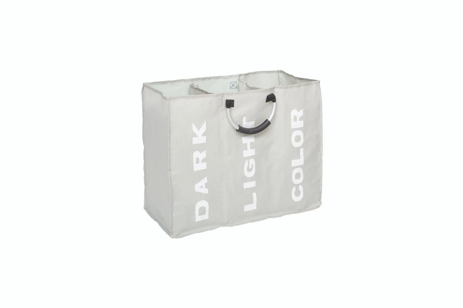 Three-compartment large capacity clothing bag in dark grey made from 600D Oxford cloth with modern simple design