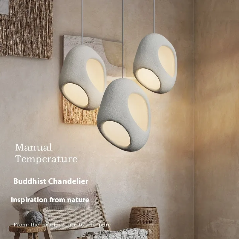 Creative single head retro ceiling light in high density polystyrene, white finish, with E27 bulb holder