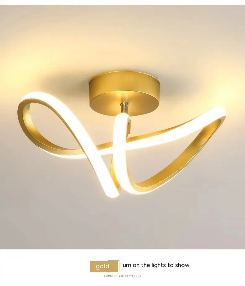 Compact LED ceiling lamp with black metal body and white diffuser for corridor or hallway