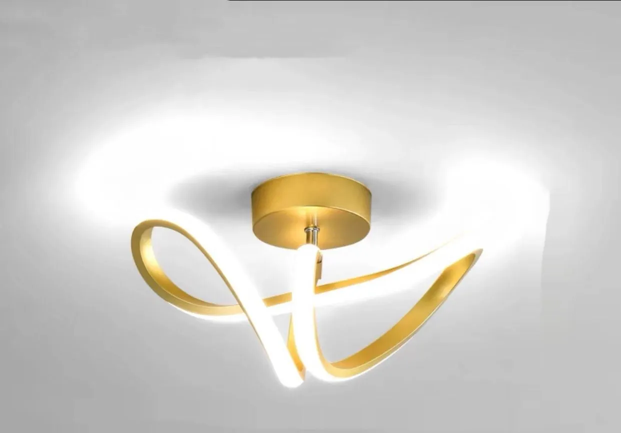 Compact LED ceiling lamp with black metal body and white diffuser for corridor or hallway