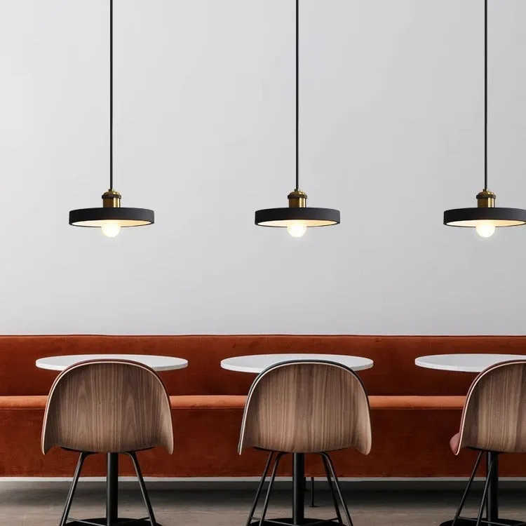 Simple Nordic style iron droplight chandelier for dining table or bedside in black colour option