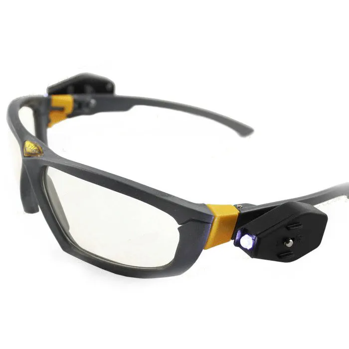 Yile anti impact goggles with integrated LED lamp for night light use, polycarbonate safety lens