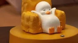 Flat Duck Table Lamp Ornament cute yellow duck USB night light for bedroom study