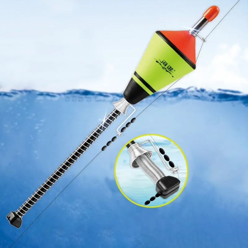 Nano EVA automatic fishing float set with fluorescent coating, high carbon rod, and stainless steel parts, 39cm total length