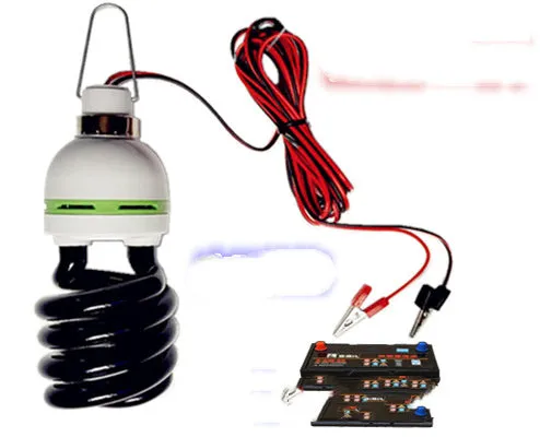 Black outdoor insect trapping light for fish ponds and farms with multiple voltage options