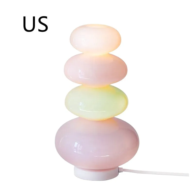 Candy String Rainbow Floor Lamp glass iron creative macaron design table lamp