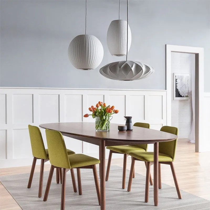 Simple fabric lantern ball chandelier with imitation silk shade, modern simplicity style, available in various diameters