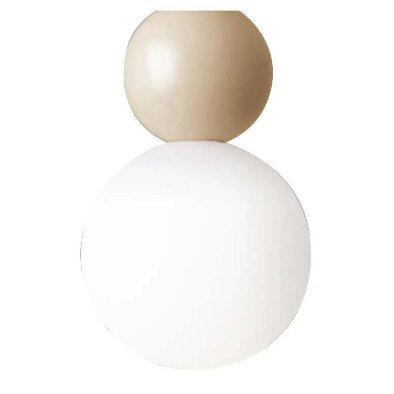 Cream Nordic pendant chandelier with 2 heads, chrome finish, for bedroom dining room 220V
