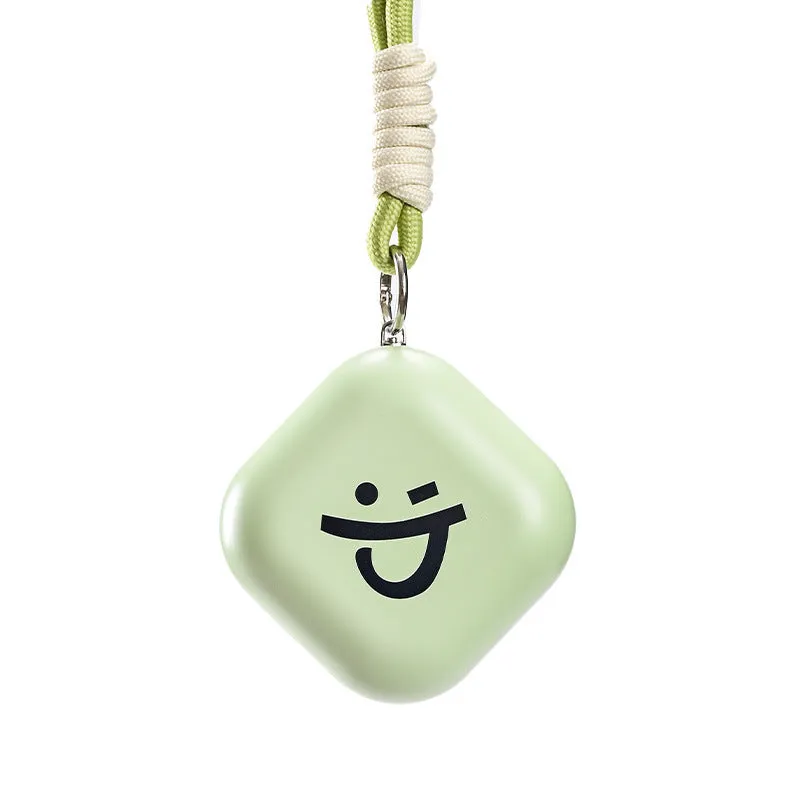 Square rechargeable hand warmer in white, light green, and pink colours with USB charging