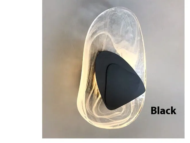Crystal wall lamp light luxury style black finish for bedroom study model room 220V