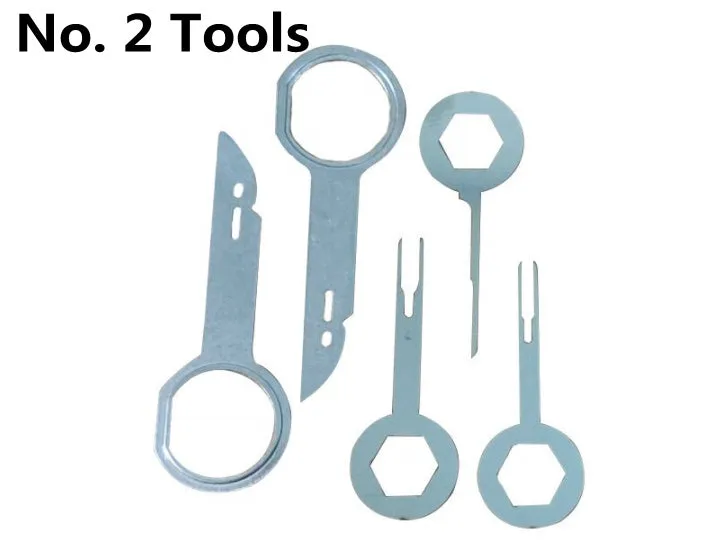 Red car audio removal tool kit for GM series vehicles in multiple pack sizes from 11 to 456 pieces with OPP bag packaging