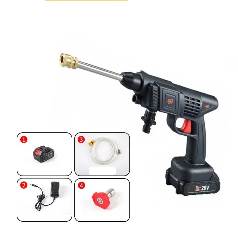 Portable household lithium car washing machine with zinc alloy and plastic body and rechargeable battery
