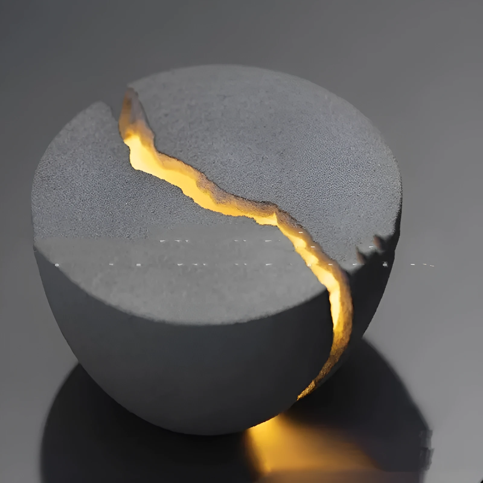 Designer minimalist art music table lamp with LED 4000K, resin natural sand finish, 130x70mm size