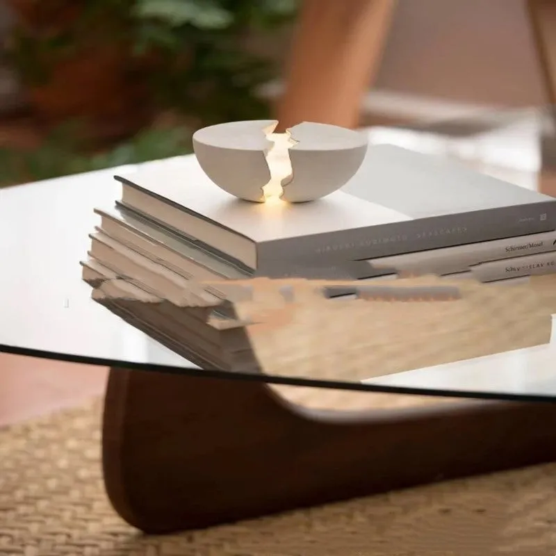 Designer minimalist art music table lamp with LED 4000K, resin natural sand finish, 130x70mm size