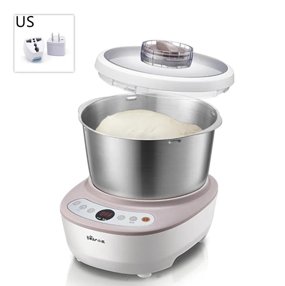 5L stainless steel automatic noodle maker silver with dough mixer 220V US plug