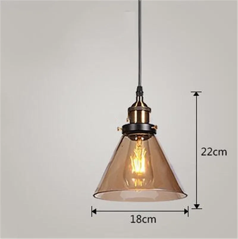 Nordic industrial glass chandelier in amber with adjustable 1.2m height