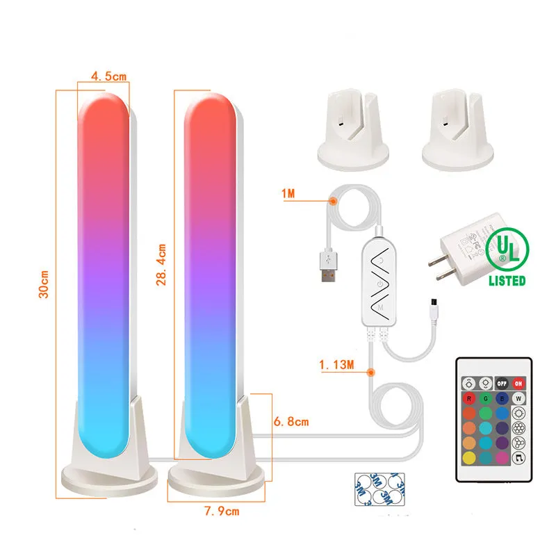 LED computer phantom desktop atmosphere light in black with voice control and RGBIC RGB colours