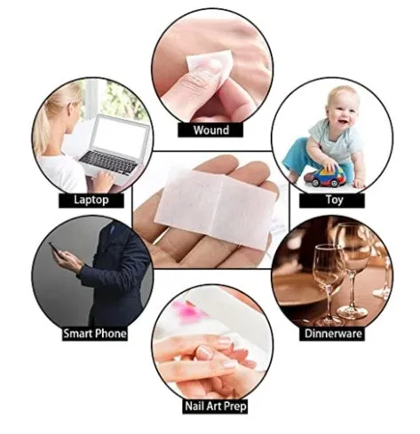 Alcohol sanitiser wipes 100 pack, individually wrapped, 70% isopropyl alcohol, non-woven fabric