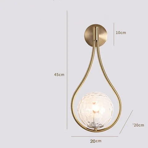 European modern glass wall lamp 210mm black cream mask screw-type design