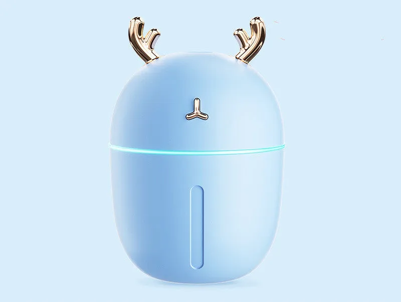 Small USB silent humidifier cute pet style 300ml capacity for bedroom air-conditioned room blue pink white