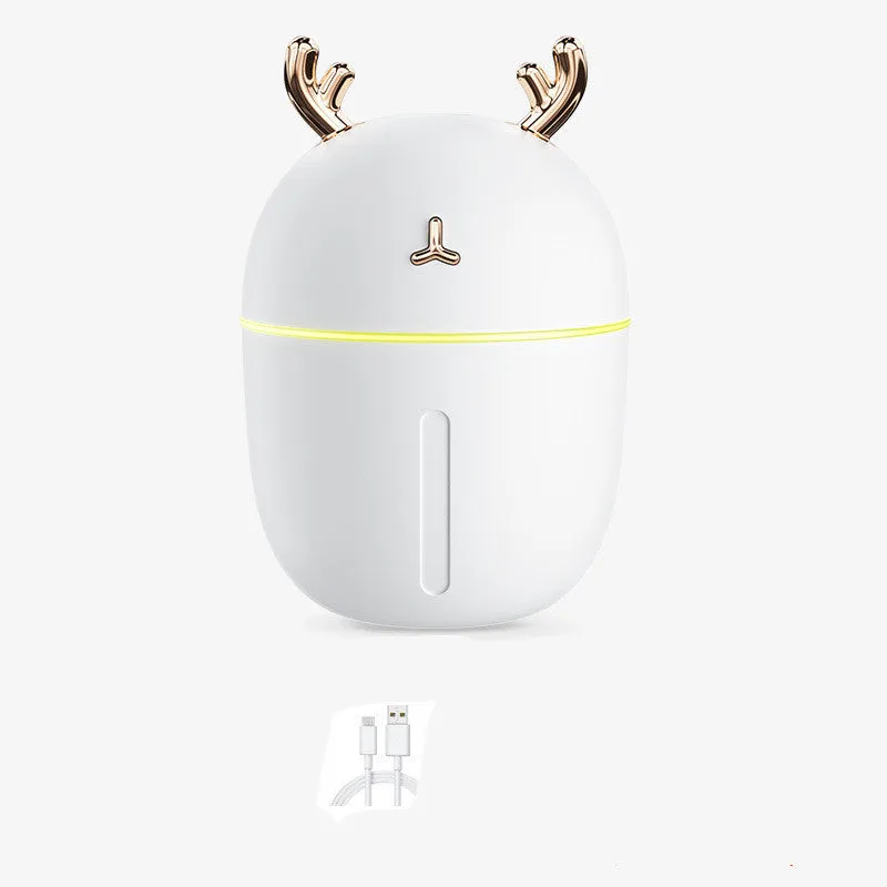 Small USB silent humidifier cute pet style 300ml capacity for bedroom air-conditioned room blue pink white
