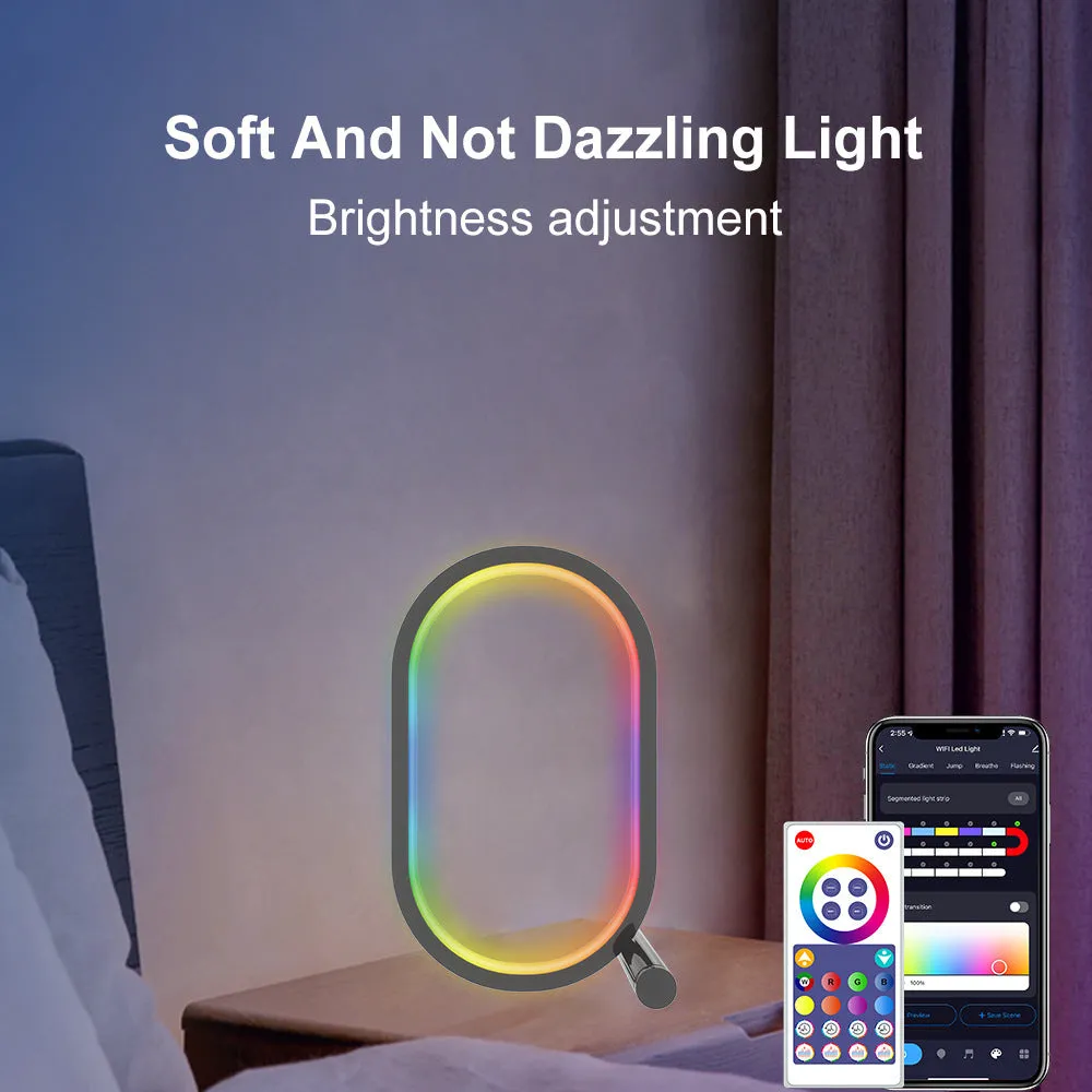 Smart RGB Ambience Light in black finish with USB cable and app control via smartphone