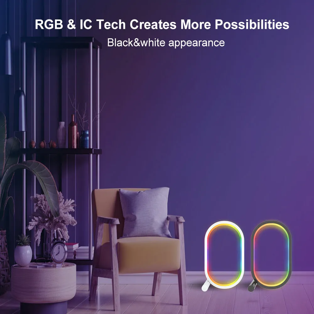 Smart RGB Ambience Light in black finish with USB cable and app control via smartphone
