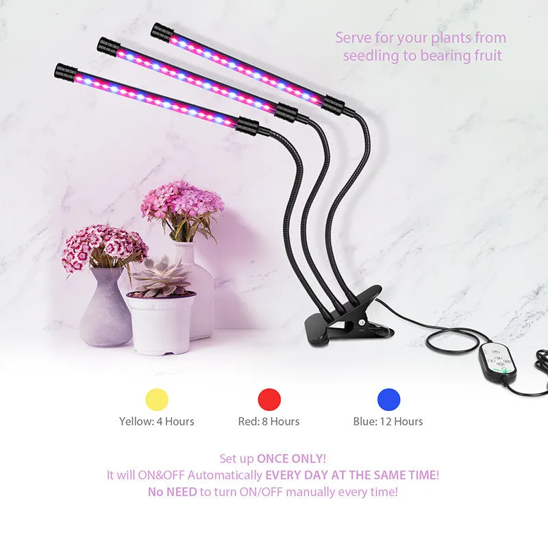 Goodland LED Grow Light USB Phyto Lamp with 360° flexible goosenecks and adjustable clip, IP66 waterproof, 18 LEDs
