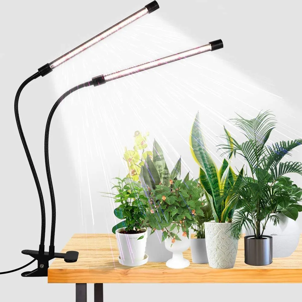 Goodland LED Grow Light USB Phyto Lamp with 360° flexible goosenecks and adjustable clip, IP66 waterproof, 18 LEDs