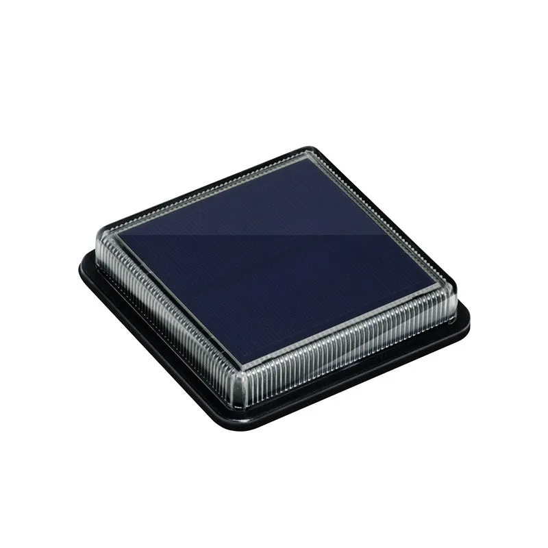 Solar floor tile lamp with aluminium alloy body and glass shade for outdoor staircase decoration