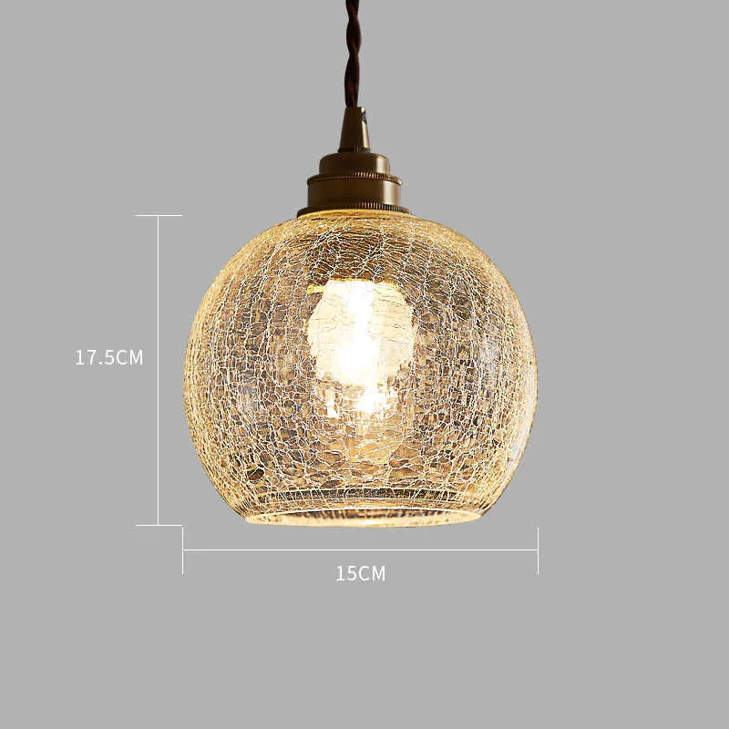 Brass and glass ball chandelier ceiling light with a retro design, measuring 17.5cm wide.