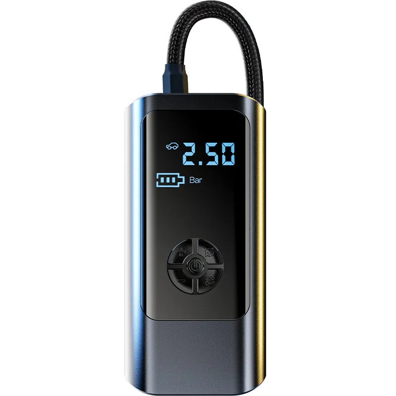 Car air portable wireless electric tyre inflator with ABS housing, 60W, 35L/min, 3m cord