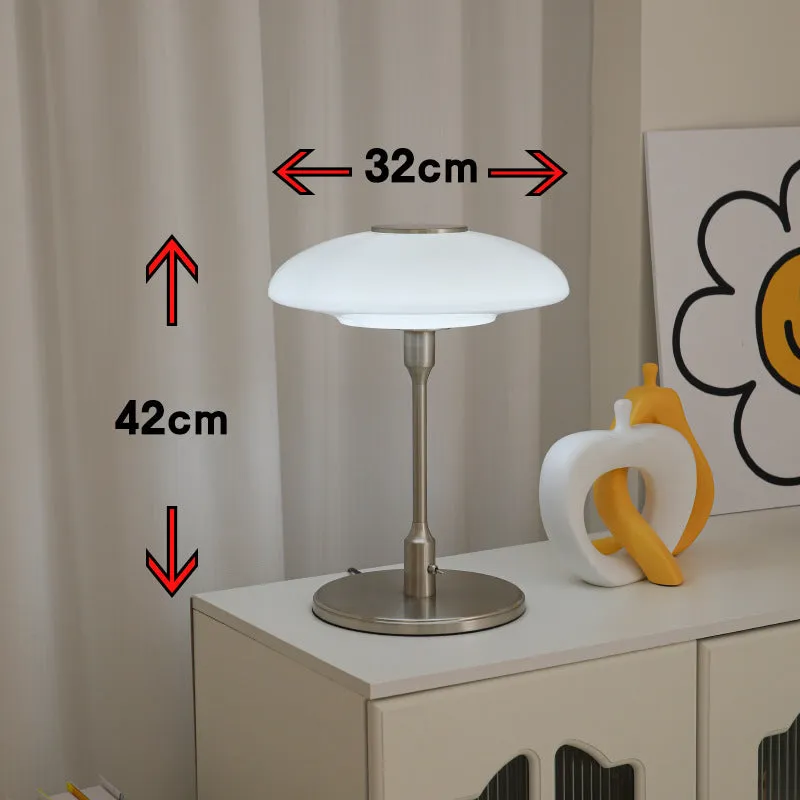 Vintage nickel-plated bedside lamp with Korean styling in golden white colour option