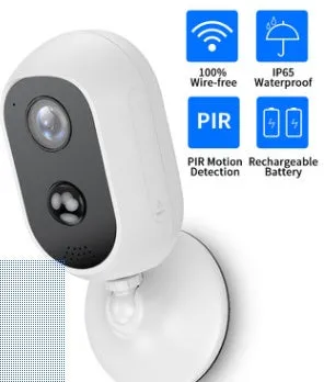 Outdoor battery surveillance camera dome style 1080P night vision PIR sensor waterproof