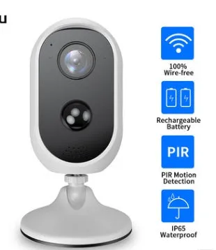 Outdoor battery surveillance camera dome style 1080P night vision PIR sensor waterproof